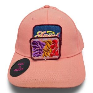 Unbranded Baseball Cap Unisex One Size Pink Excellent Pick A Patch Adjustable